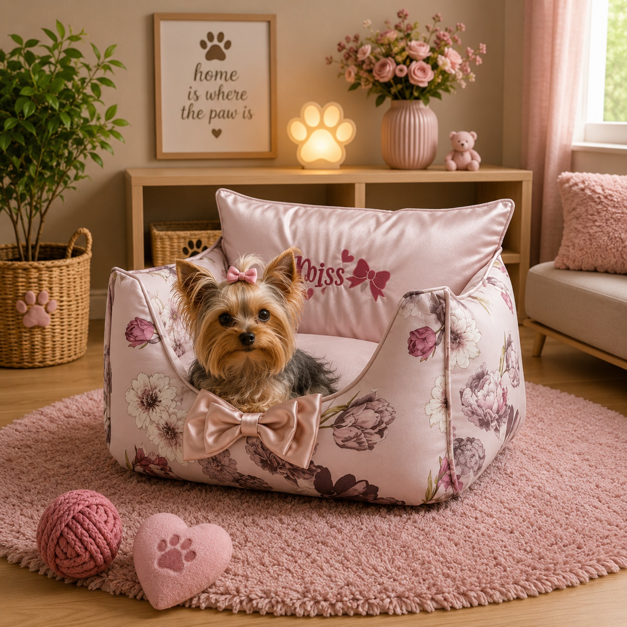Cuccia Miss Rosa per Cani di Piccola Taglia